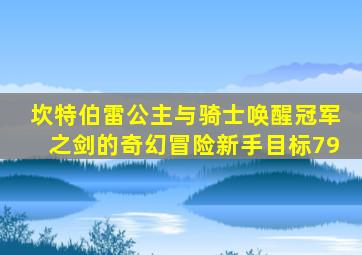 坎特伯雷公主与骑士唤醒冠军之剑的奇幻冒险新手目标79