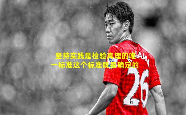 坚持实践是检验真理的唯一标准这个标准既是确定的