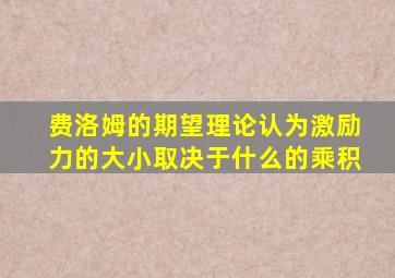 费洛姆的期望理论认为激励力的大小取决于什么的乘积